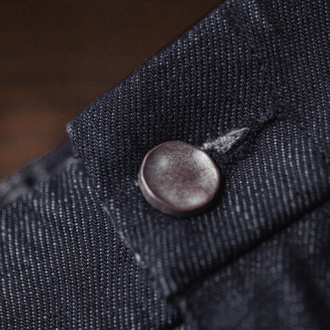 美式古布水洗牛仔褲直筒BORO闊腿深藍色寬鬆休閒褲子男春