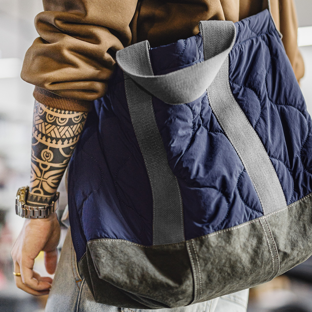 美式M65大容量內膽托特包電腦包通勤單肩包百搭手提包男