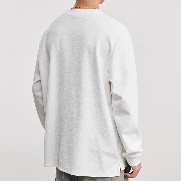 時尚極簡260g亨利領衛衣男春秋季2026新款長袖T恤打底衫上衣