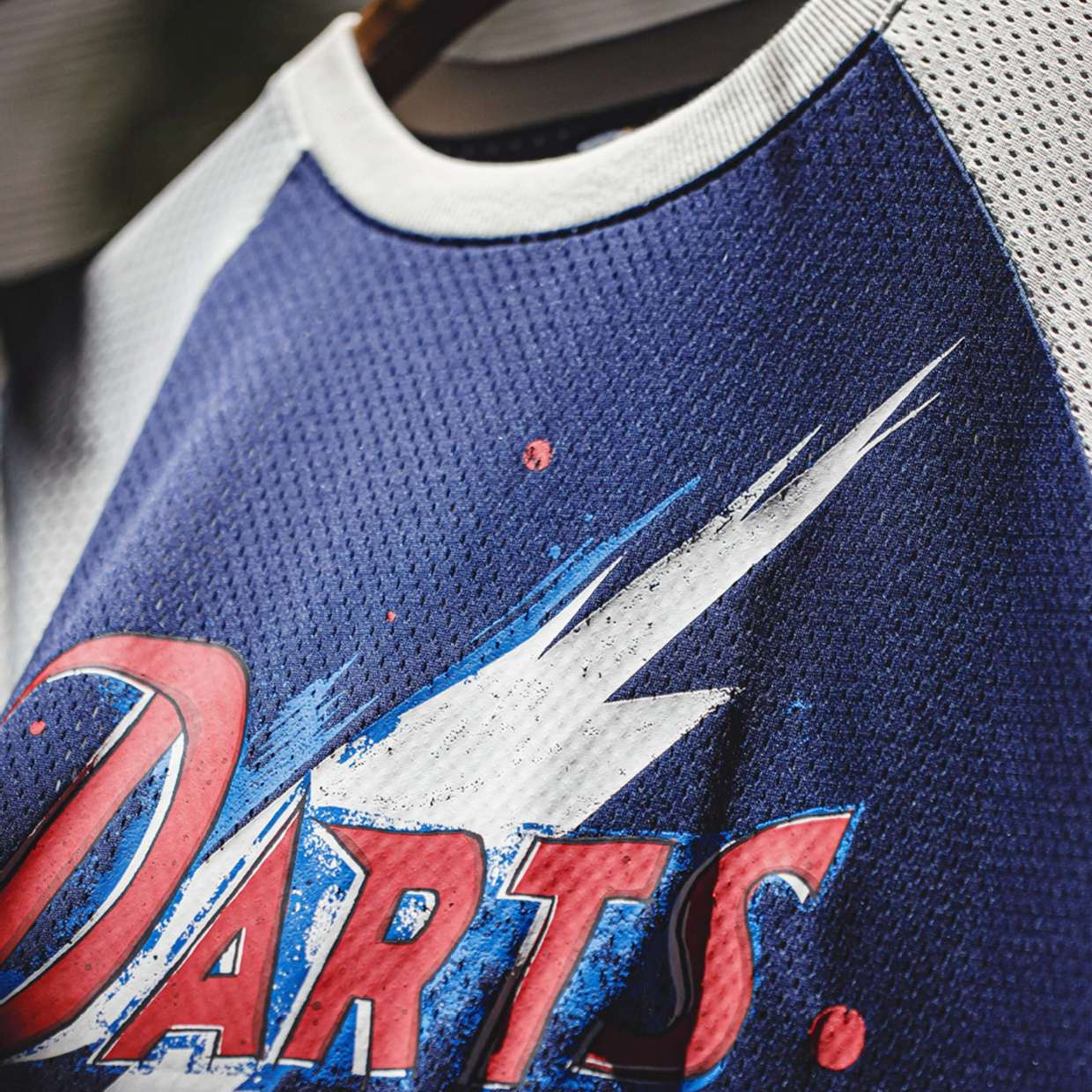 美式印花長袖T恤鏤空撞色針織插肩袖垂感套頭衛衣男夏秋