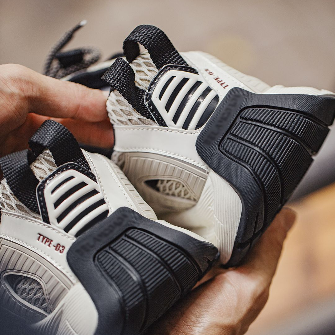 曼哈頓老爹鞋男秋季新款厚底網面增高白色軟底運動休閒鞋