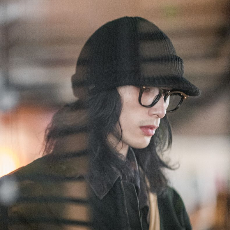 復古黑色針織毛線鴨舌帽包頭護耳防寒保暖羊毛帽子男女冬