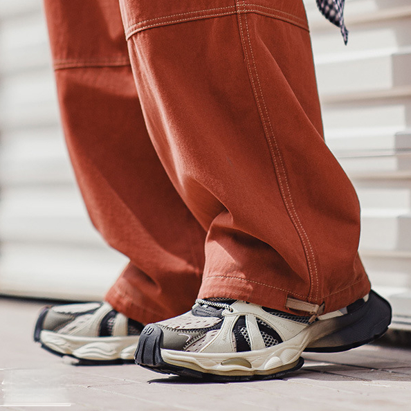 曼哈頓漸變老爹鞋冬季新款男網面波鞋增高厚底復古運動休閒鞋