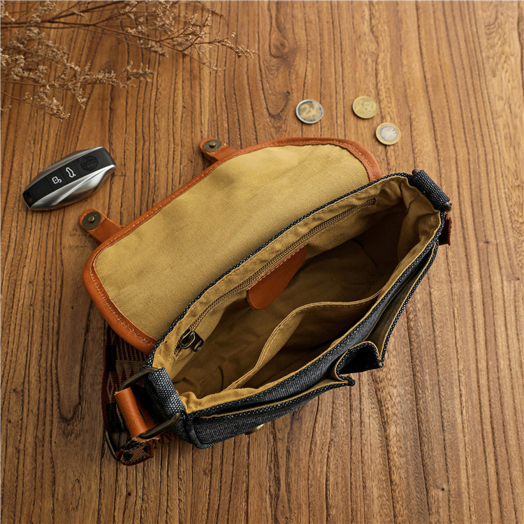 復古民族風小跨包刺繡小眾設計斜挎帆布包包運動拼接單肩包