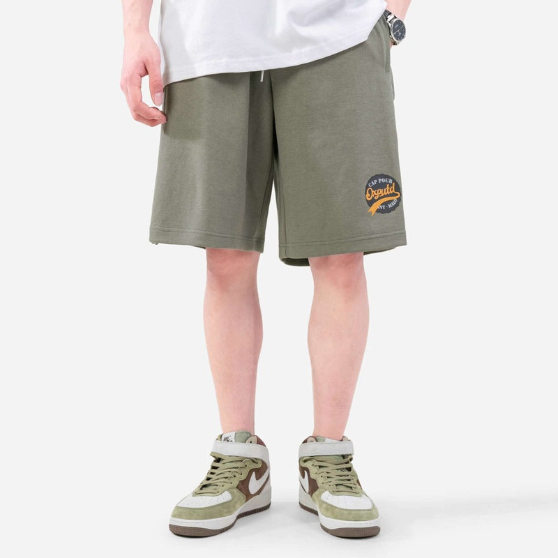 精梳休閑美式中褲排扣