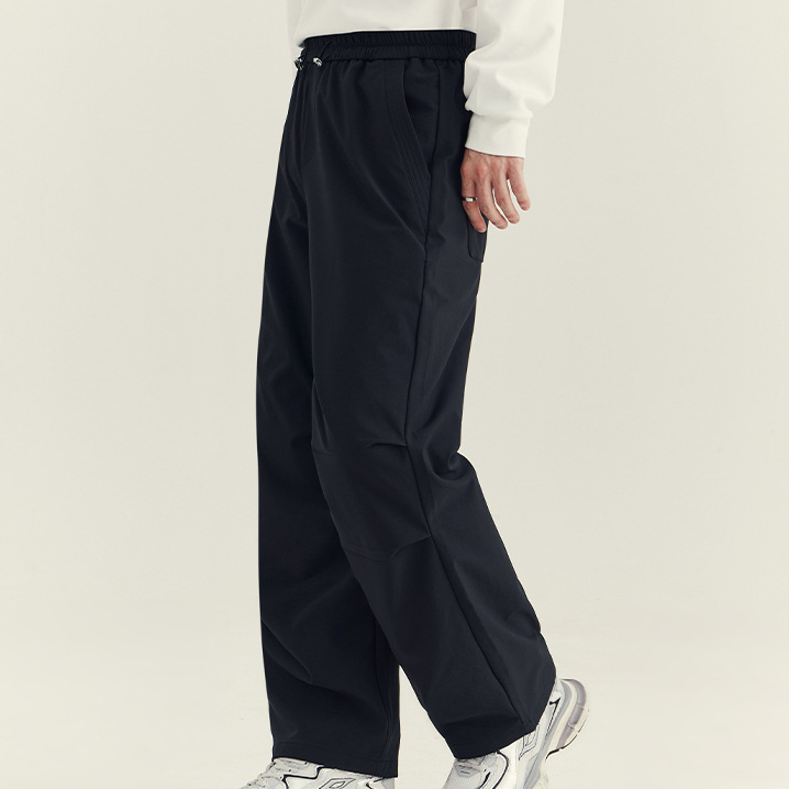 戶外傘兵工裝褲子男秋季高級感百搭抽繩男士直筒休閒長褲