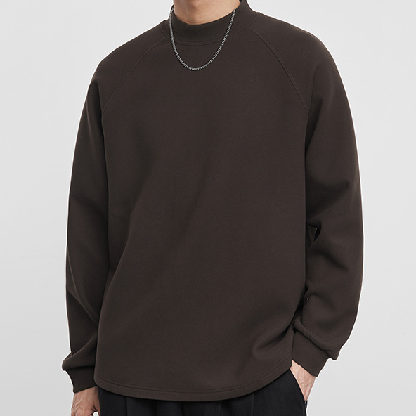 棕叙休闲时尚高领长袖T恤男秋冬季宽松时尚打底衫上衣潮