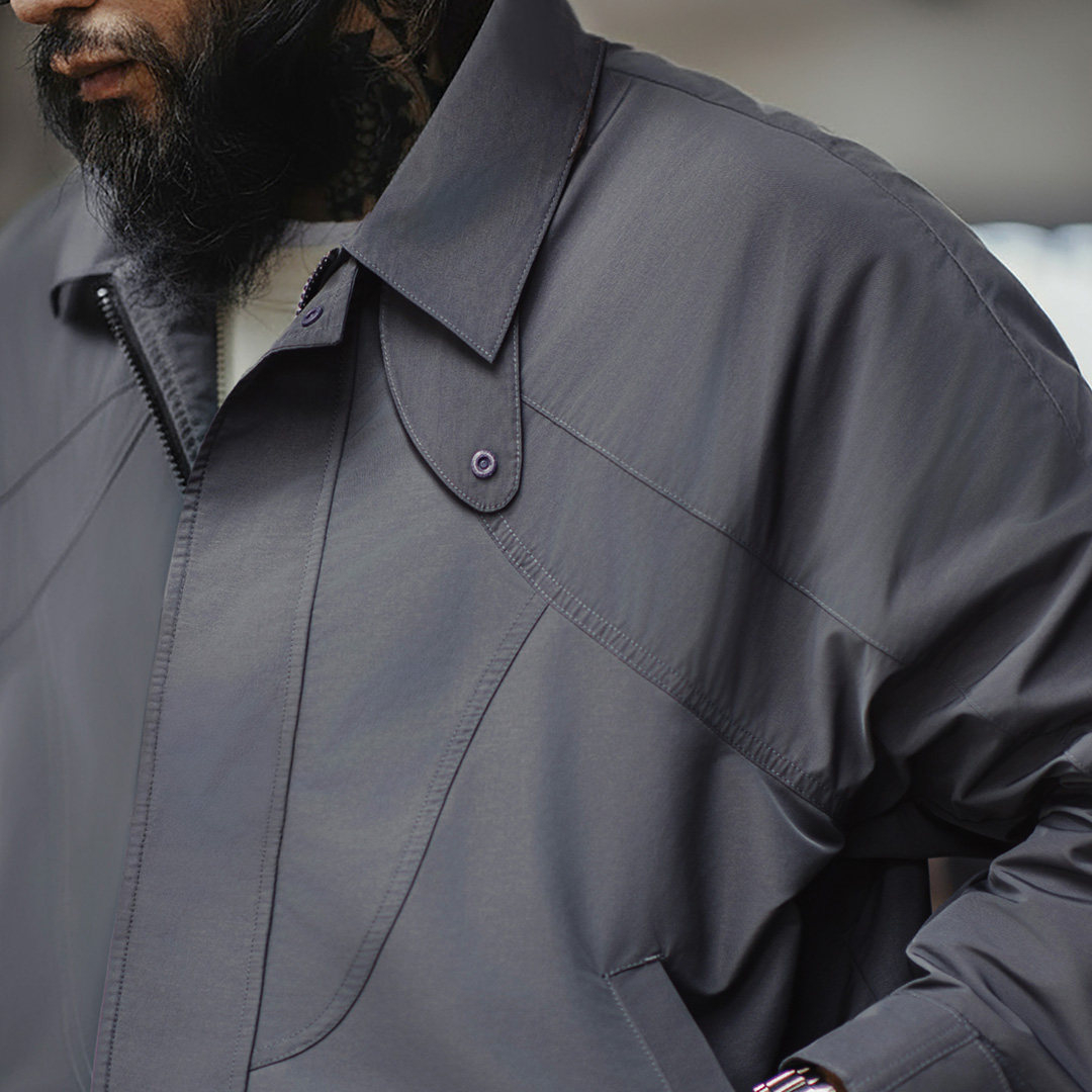 美式機能風三防夾克立領運動訓練防水灰色薄款外套男春季