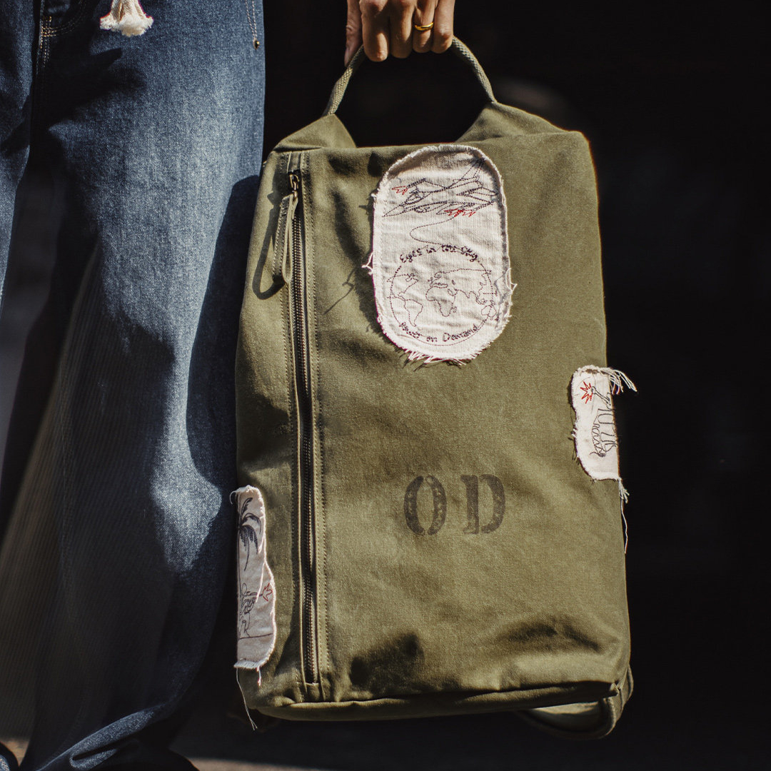 美式復古制式大容量電腦雙肩包旅行徒步通勤水桶揹包男款