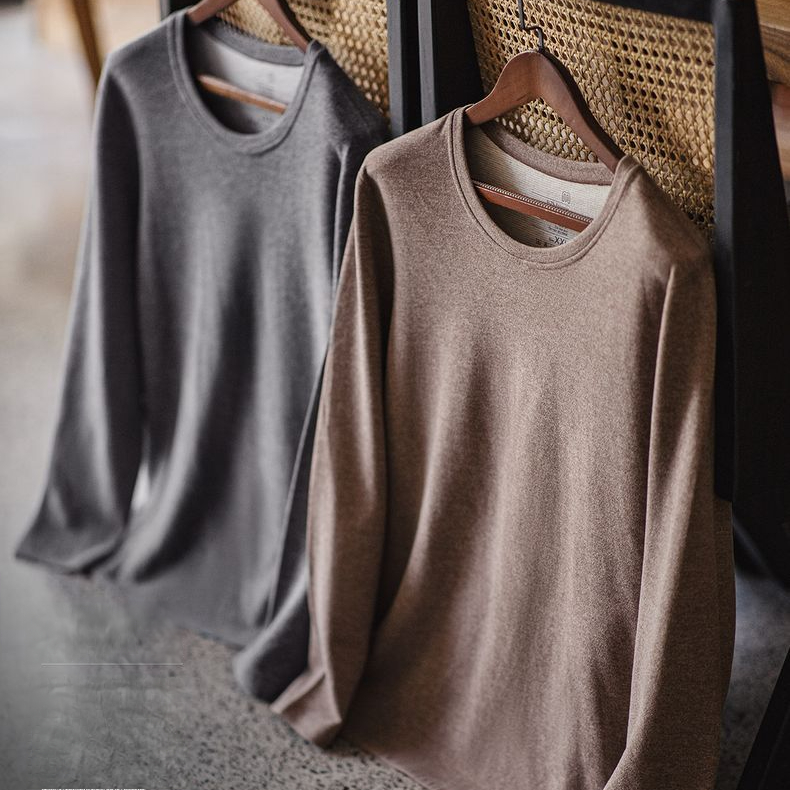 “燃元素”保暖內衣套裝花紗雙面磨絨打底衫秋衣褲男冬