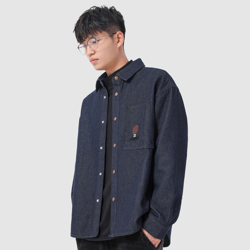 石磨丹寧水洗牛仔襯衫