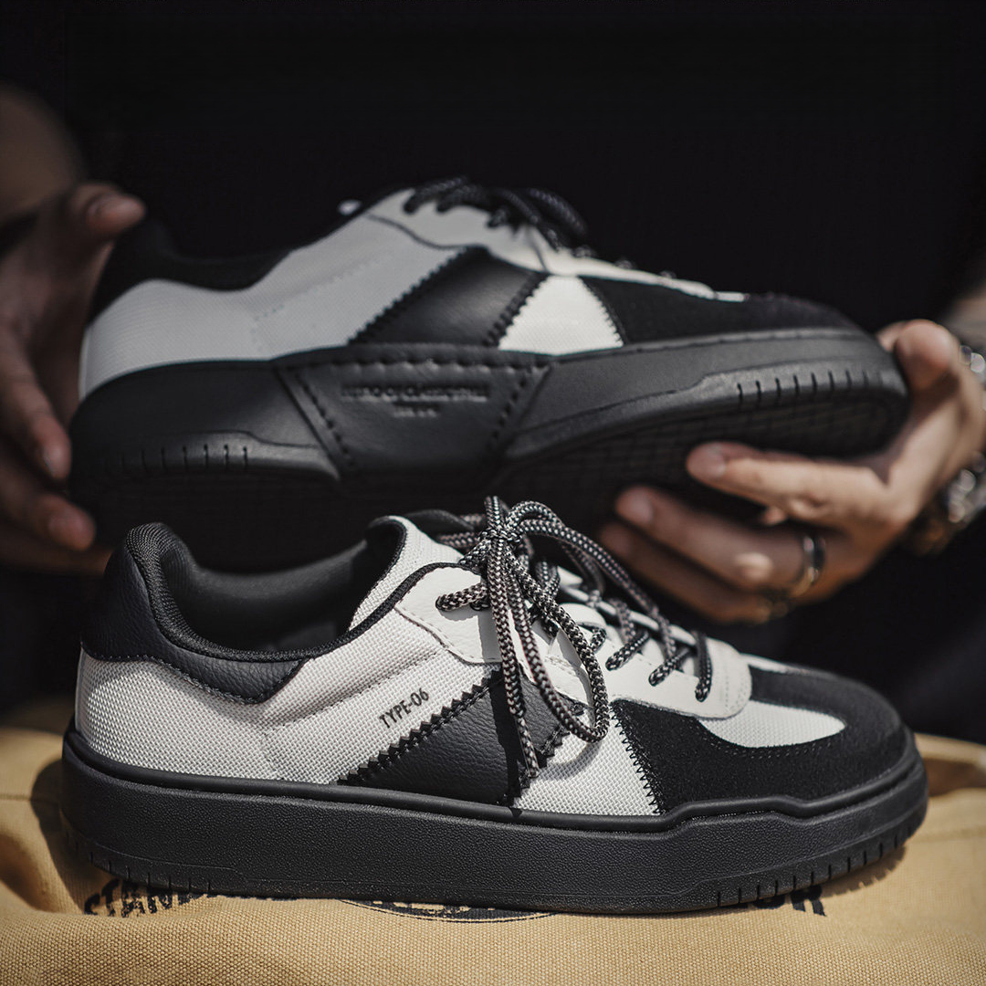 熊貓德訓鞋2026冬季新款復古厚底增高休閒阿甘鞋男士通勤板鞋