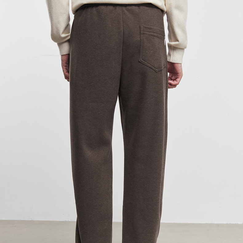 街角暖絨秋冬季寬鬆抽繩加絨休閒褲舒適運動簡約百搭長褲