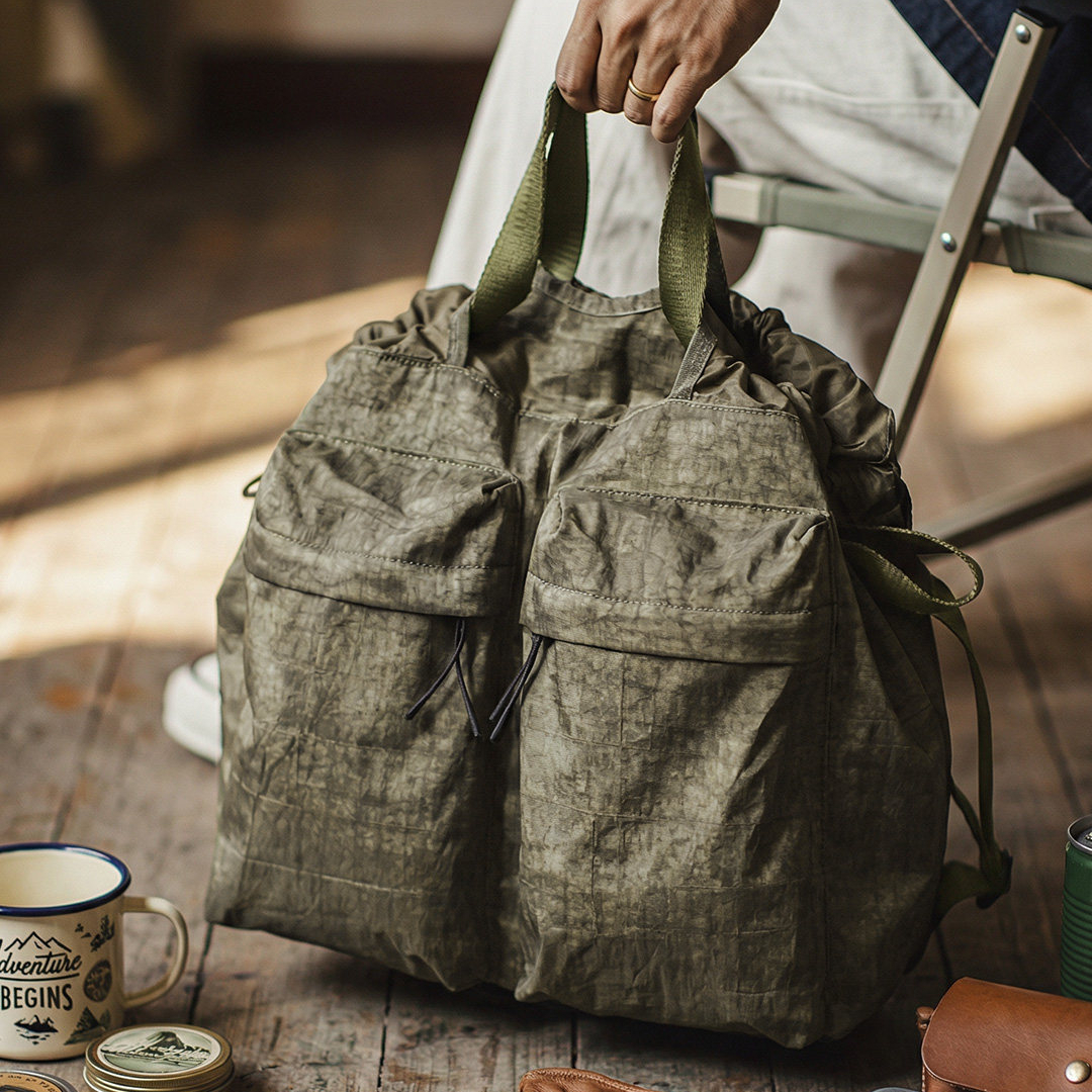美式復古飛行員頭盔包大容量斜挎包迷彩尼龍手提包包男款