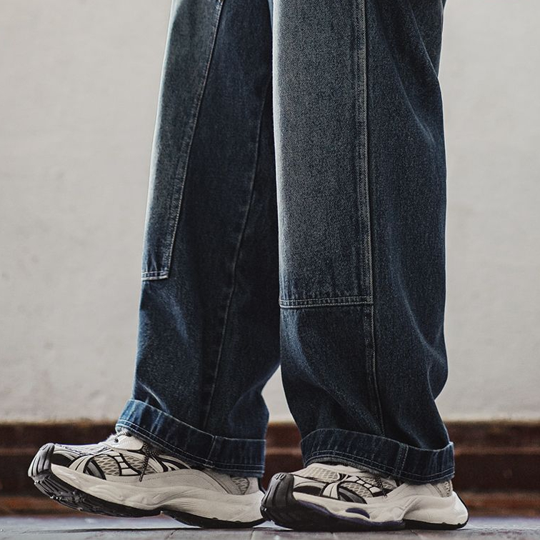 曼哈頓老爹鞋男秋季新款厚底網面增高白色軟底運動休閒鞋