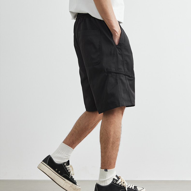 工裝機能短褲男夏季2025新款五分中褲寬鬆抽繩薄款褲子潮