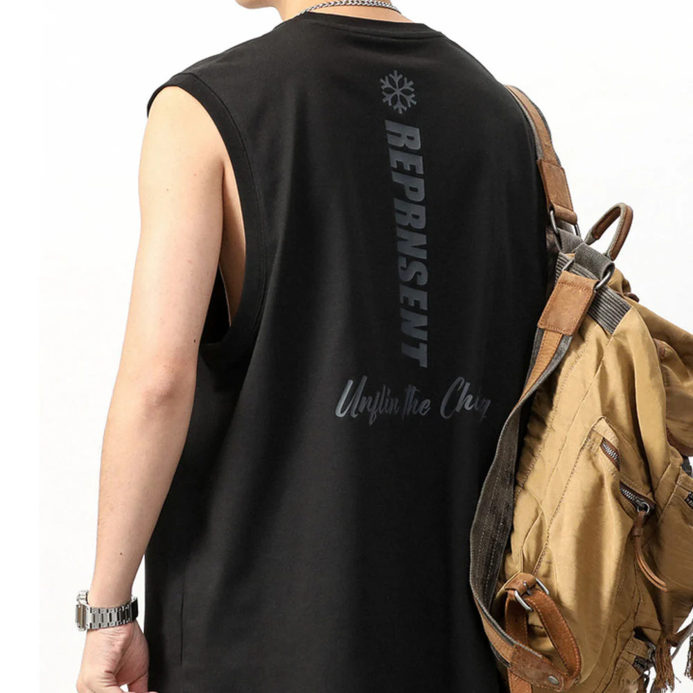 汗背心男款夏季健身痞帥新款無袖t恤圓領純棉潮