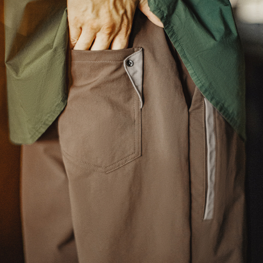 美式復古四面彈休閒褲卡其色通勤抗皺錐型薄款長褲子男秋