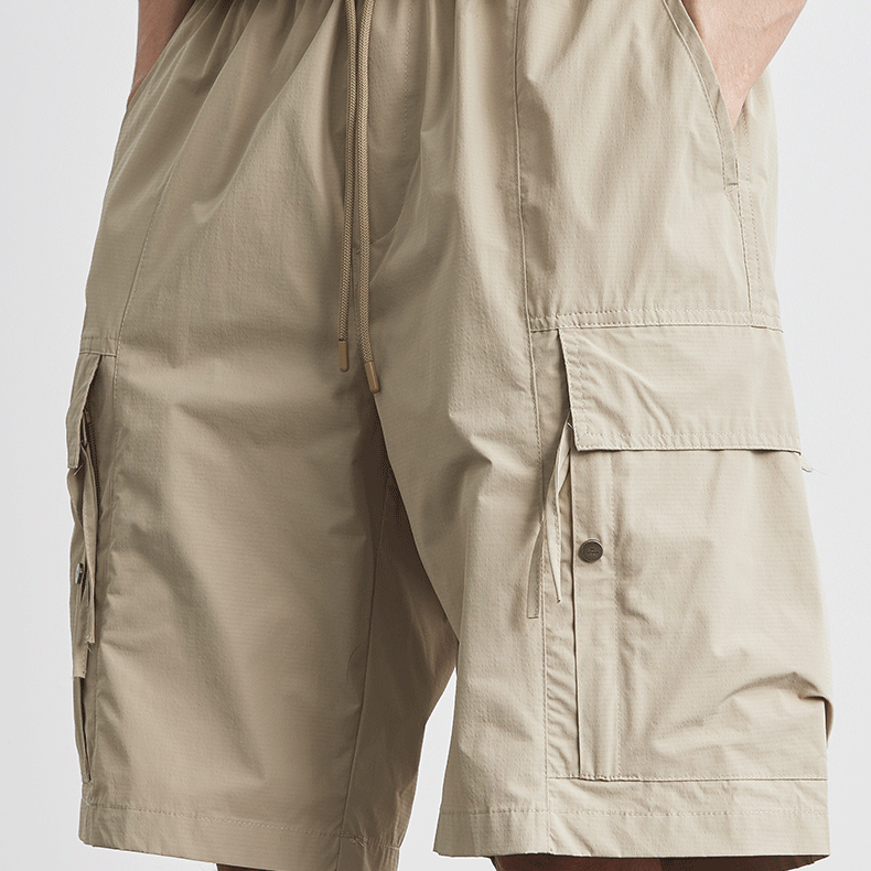 速乾五分褲男夏季簡約純色薄款休閒褲男款冰涼透氣短褲子