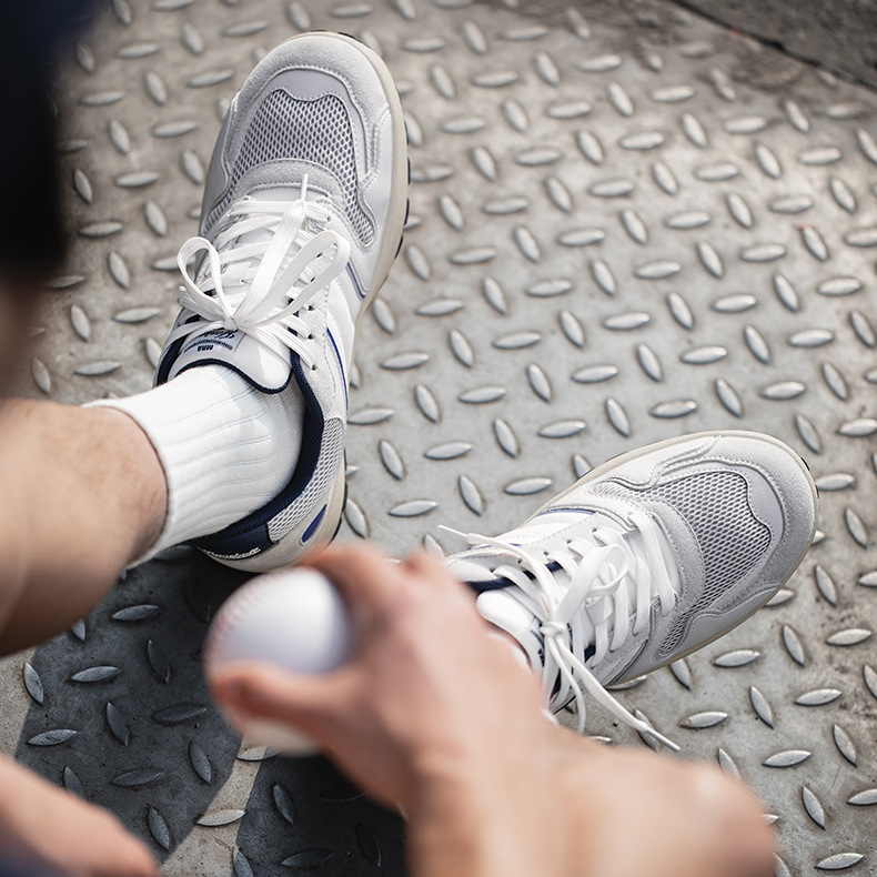 洋基藍厚底板鞋男鞋春季美式復古通勤百搭棒球運動休閒小白鞋