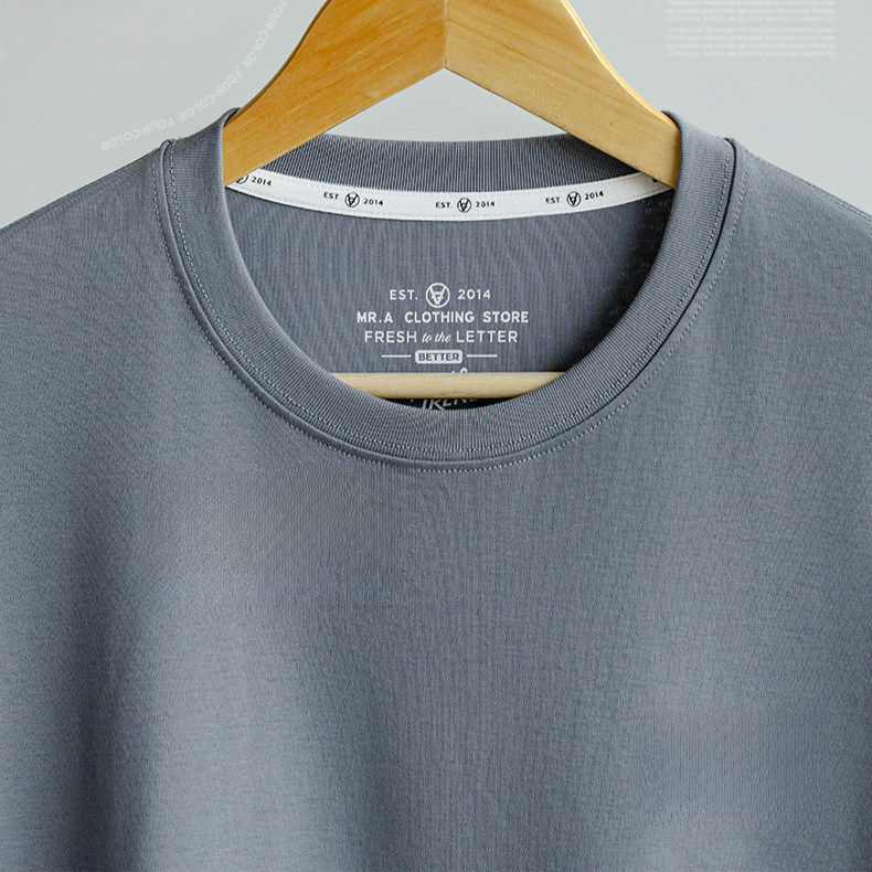 男裝70支匹馬棉短袖T恤棉涼感吸溼抗皺圓領打底純色半袖體恤夏