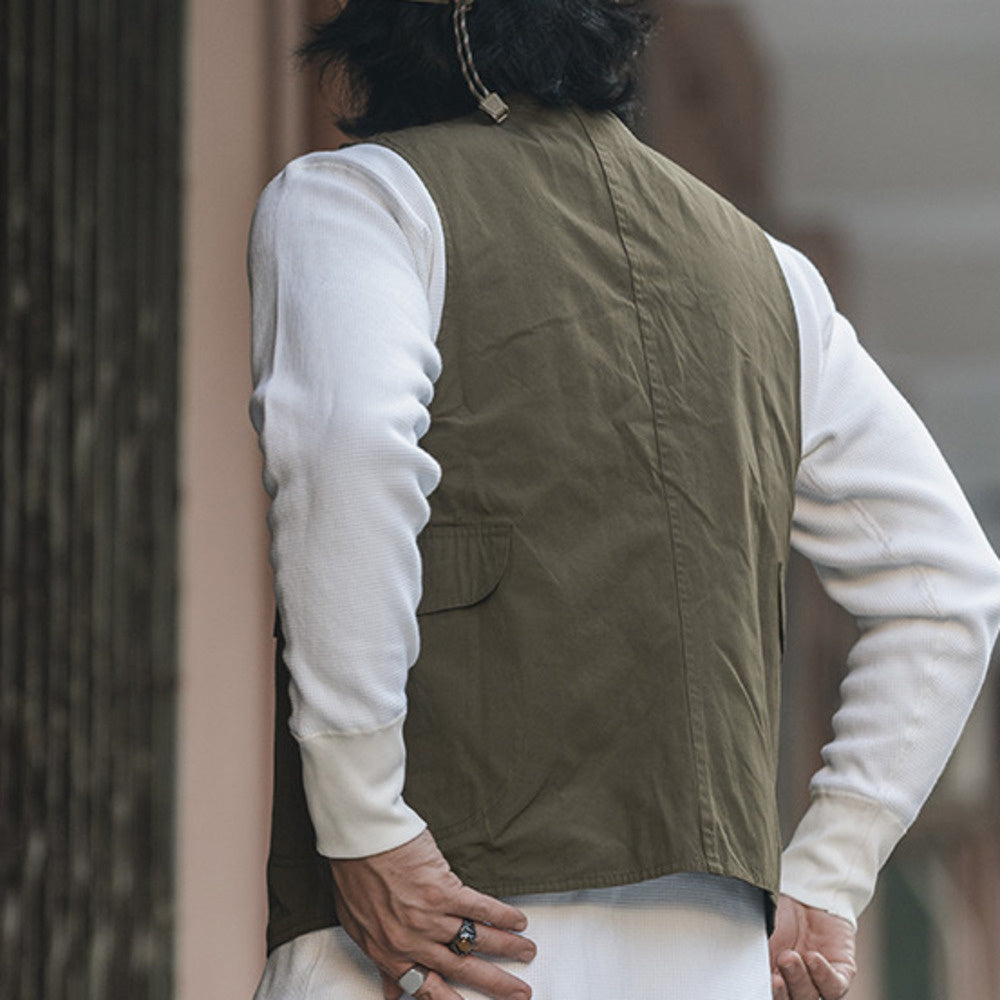 HALF MOON半月口袋防水戶外機能馬甲 男士狩獵漁夫背心