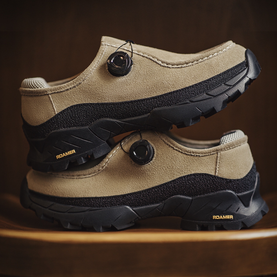 沙脊復古厚底袋鼠鞋男新款增高機能風懶人一腳蹬真皮休閒皮鞋