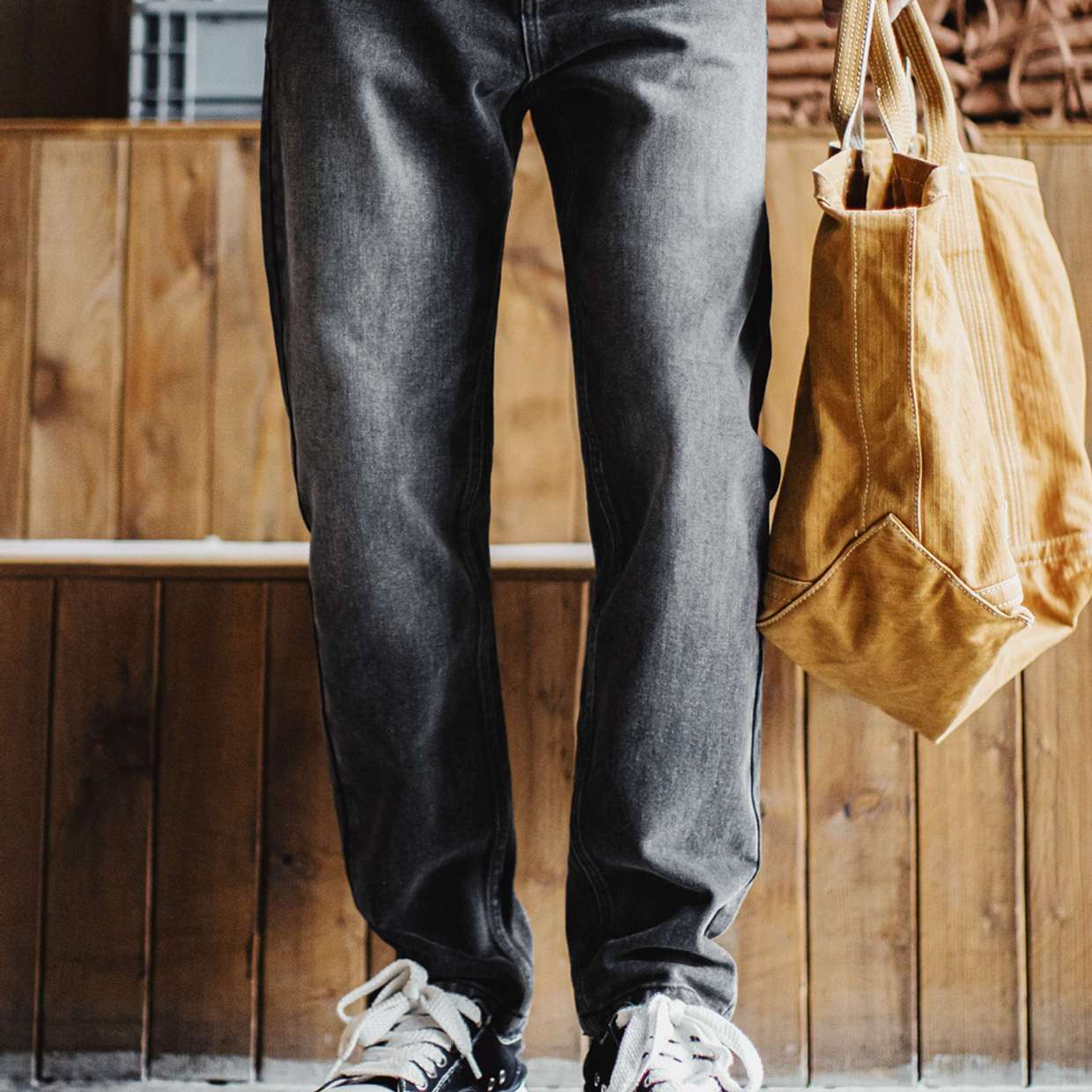 美式休閒水洗做舊牛仔褲灰色直筒微錐蘿蔔褲長褲子男夏秋