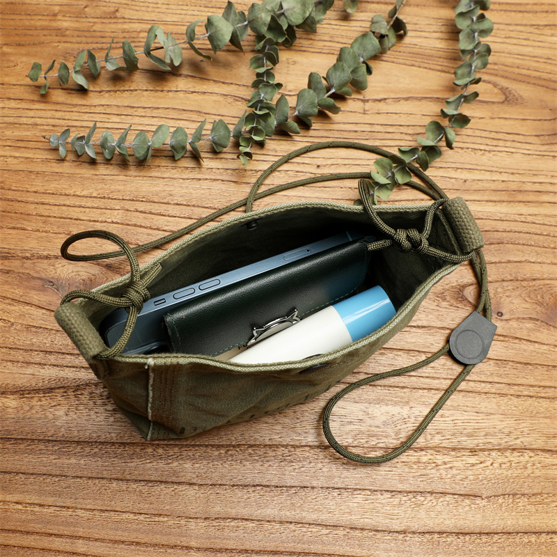 重工水洗做舊復古軍包男女斜挎包休閒百搭單肩包時尚潮流帆布包