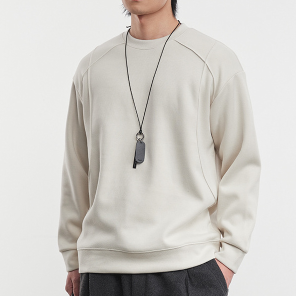 加厚老钱圆领卫衣男秋冬季2025新款宽松休闲套头上衣