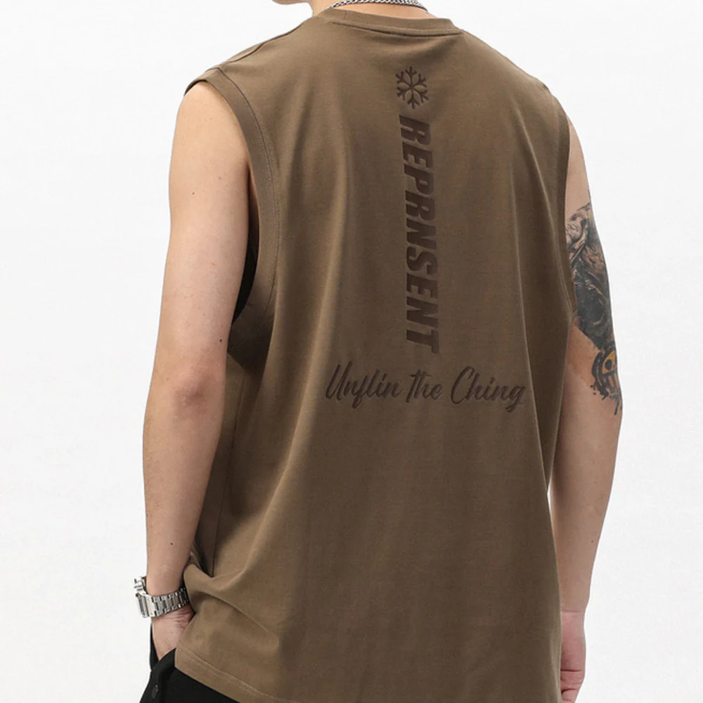 汗背心男款夏季健身痞帥新款無袖t恤圓領純棉潮