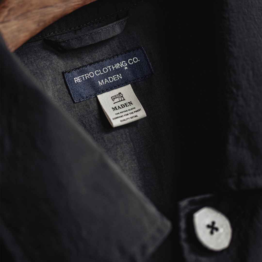 美式黑色巴爾瑪肯風衣翻領中長款日系通勤大衣外套男秋