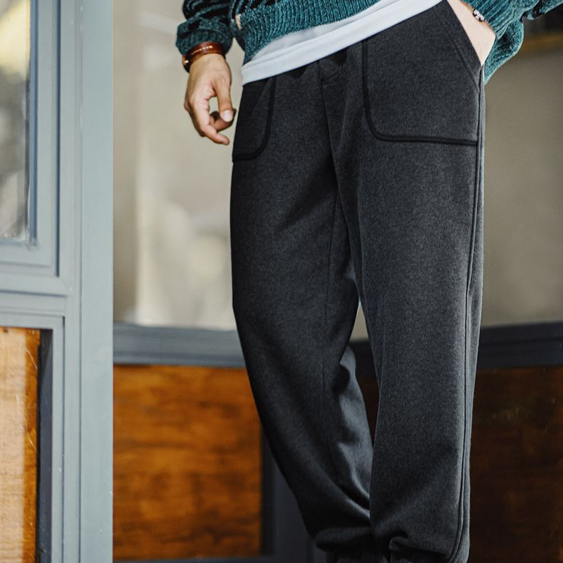 美式復古OG107加絨衛褲運動休閒保暖鬆緊腰束腳褲男秋冬