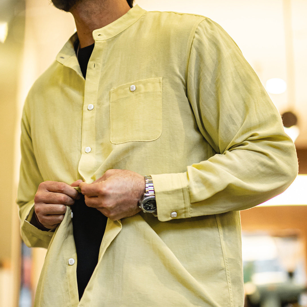 萊賽爾長袖襯衫天絲日系鬆弛感襯衣美式老錢風外套男士春