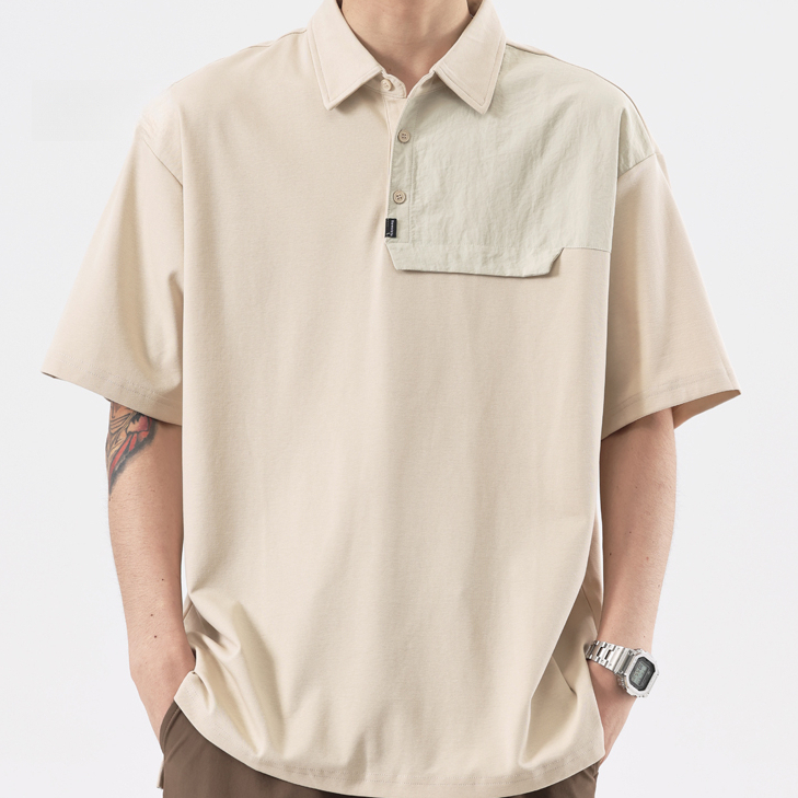 速乾polo衫短袖男夏季新款潮牌寬鬆大碼翻領薄款冰絲半袖體恤