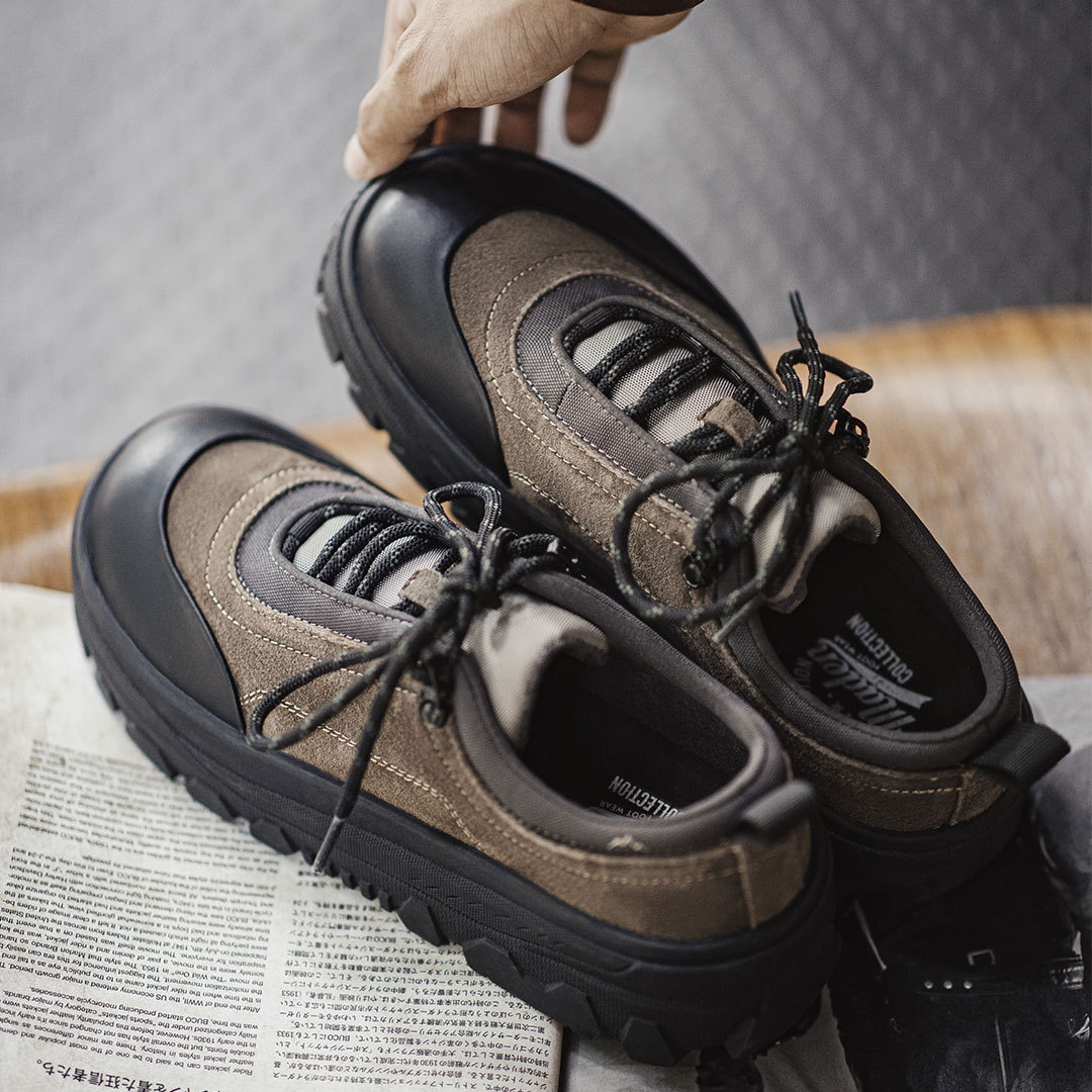 復古山系鞋冬季新款男士厚底百搭潮鞋增高軟底小衆運動休閒鞋