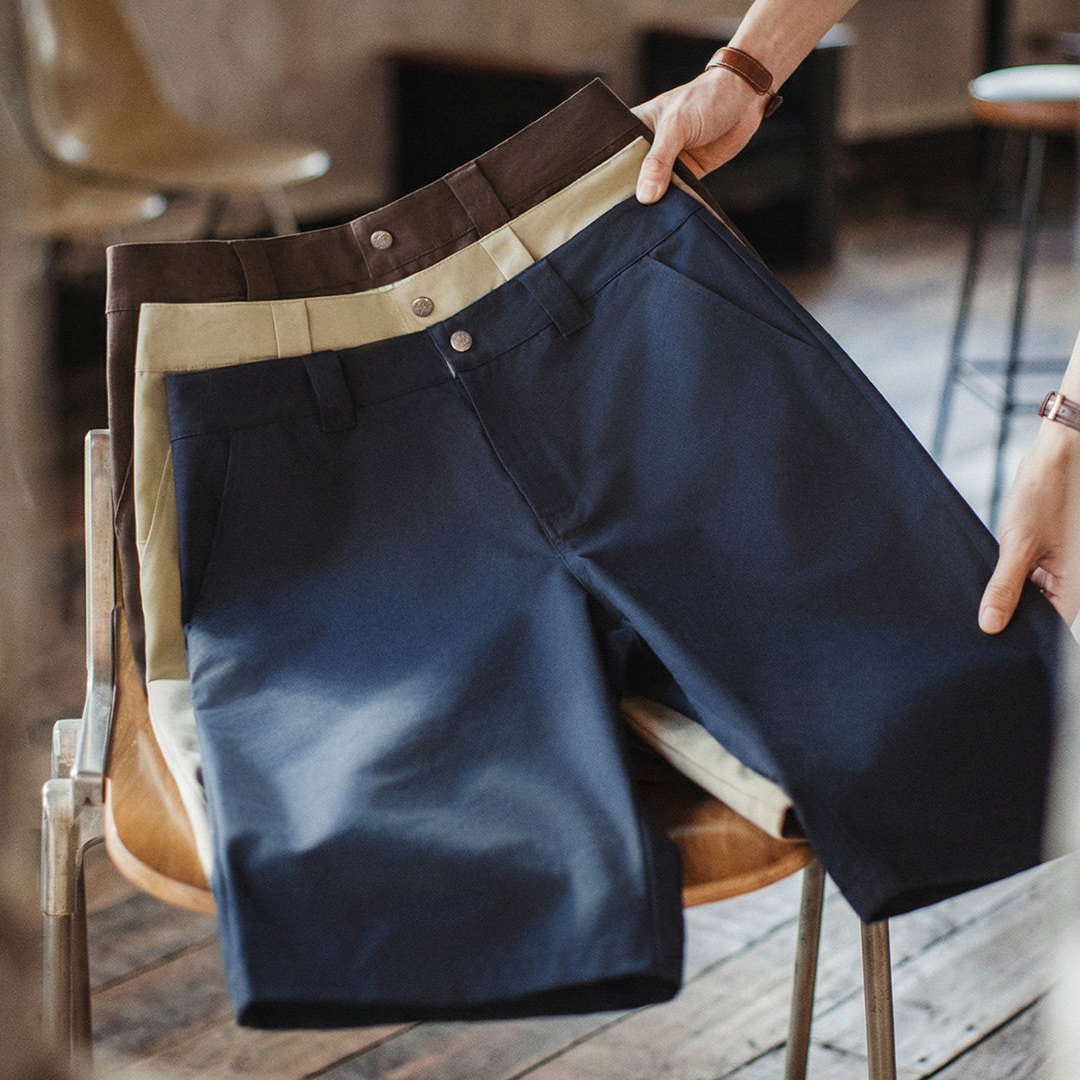 美式718西裝短褲日系通勤休閒外穿寬鬆直筒六分褲男款夏