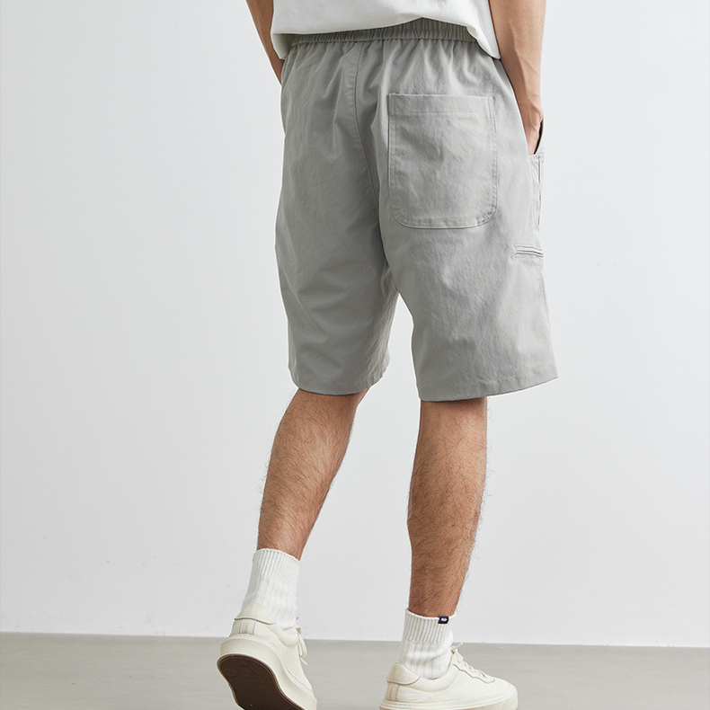工裝機能短褲男夏季2025新款五分中褲寬鬆抽繩薄款褲子潮
