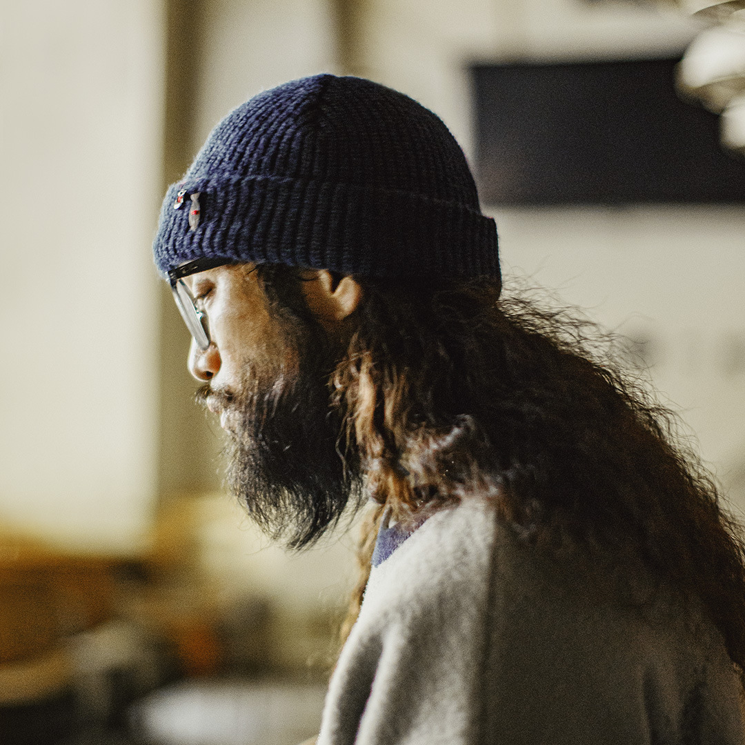 美式復古北極絨藍色冷帽護耳防寒毛線保暖瓜皮帽子男秋冬