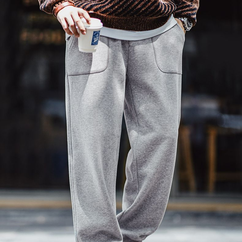 美式復古OG107加絨衛褲運動休閒保暖鬆緊腰束腳褲男秋冬