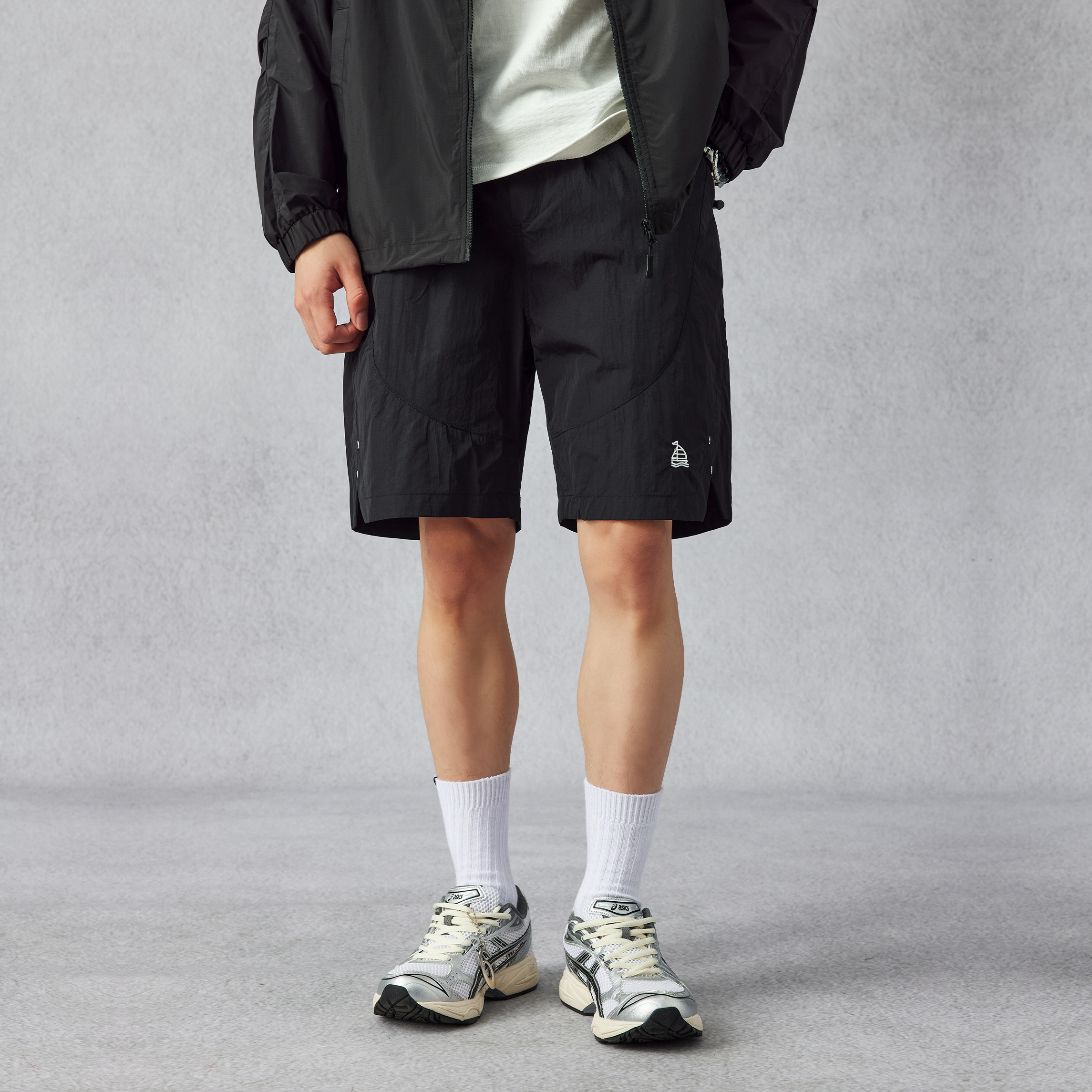 美式潮牌戶外工裝速乾運動短褲男夏季寬鬆休閒直筒五分褲