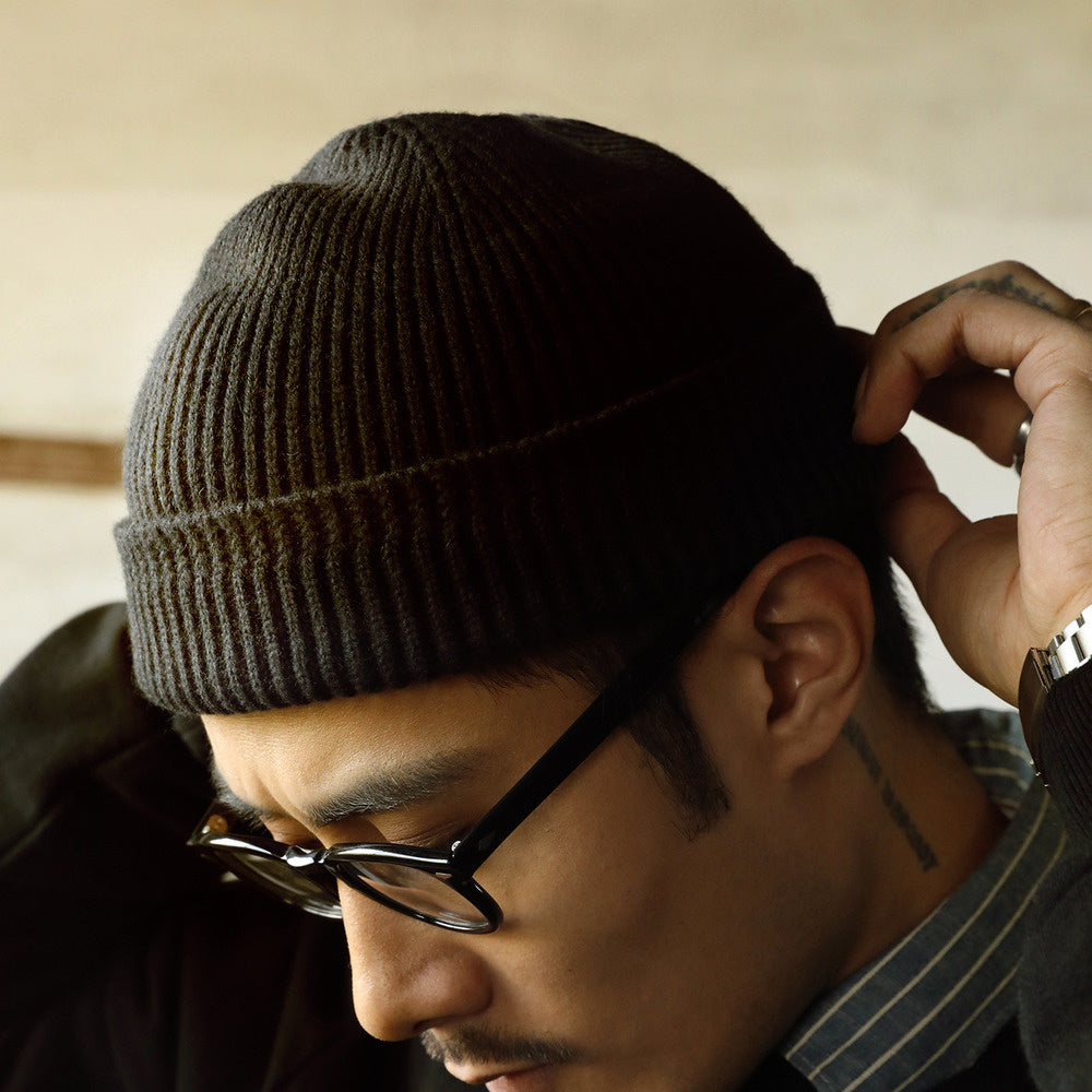 二戰海軍冷帽男冬天羊毛針織帽女毛線帽瓜皮帽WATCH CAP