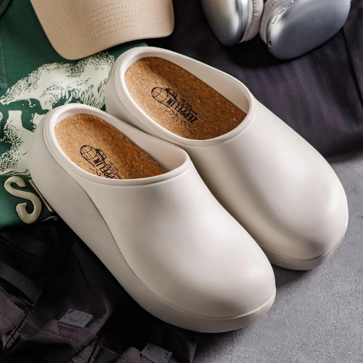 洞洞鞋男夏2025新款厚底廚師鞋涉水半包頭拖鞋戶外穿沙灘涼拖