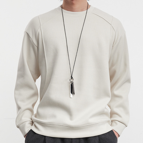 加厚老钱圆领卫衣男秋冬季2025新款宽松休闲套头上衣