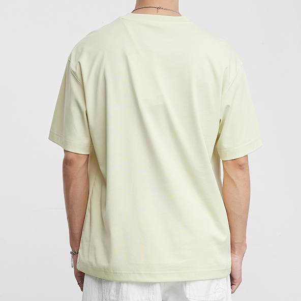 親膚液氨棉日系簡約印花短袖夏季新款圓領寬鬆舒適休閒T恤男