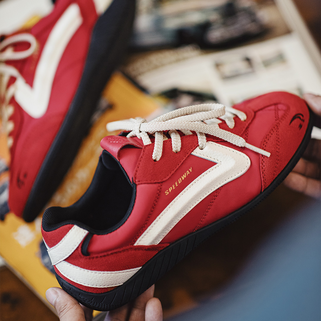 德訓紅色賽車鞋2025新款男女款復古薄底運動休閒鞋平底板鞋子