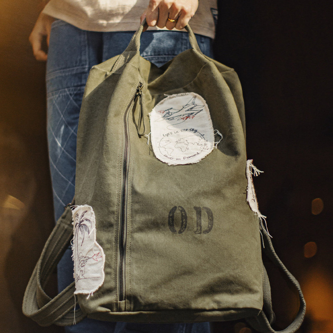 美式復古制式大容量電腦雙肩包旅行徒步通勤水桶揹包男款