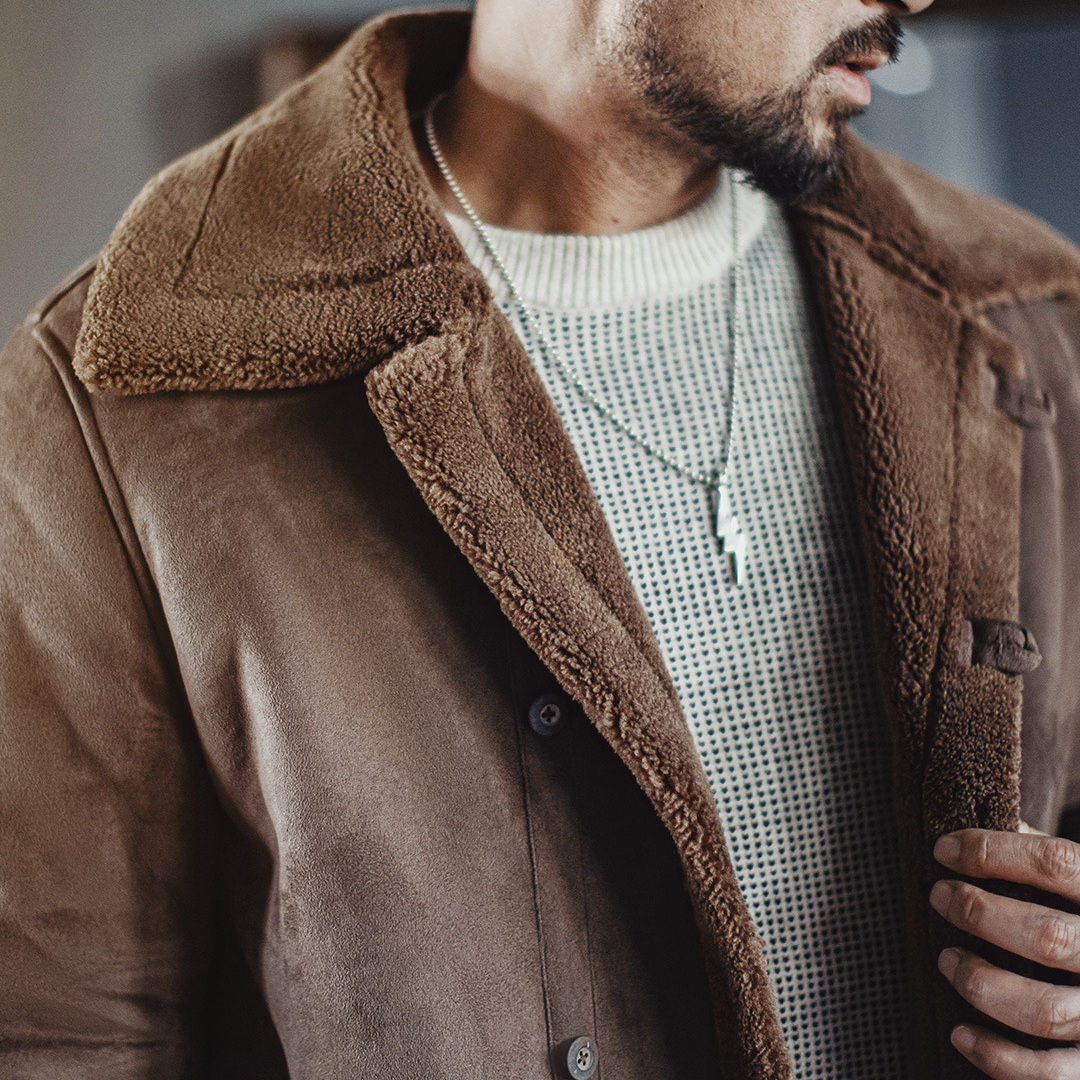 美式復古B7麂皮絨派克大衣中長款仿羊羔毛加厚外套男款冬