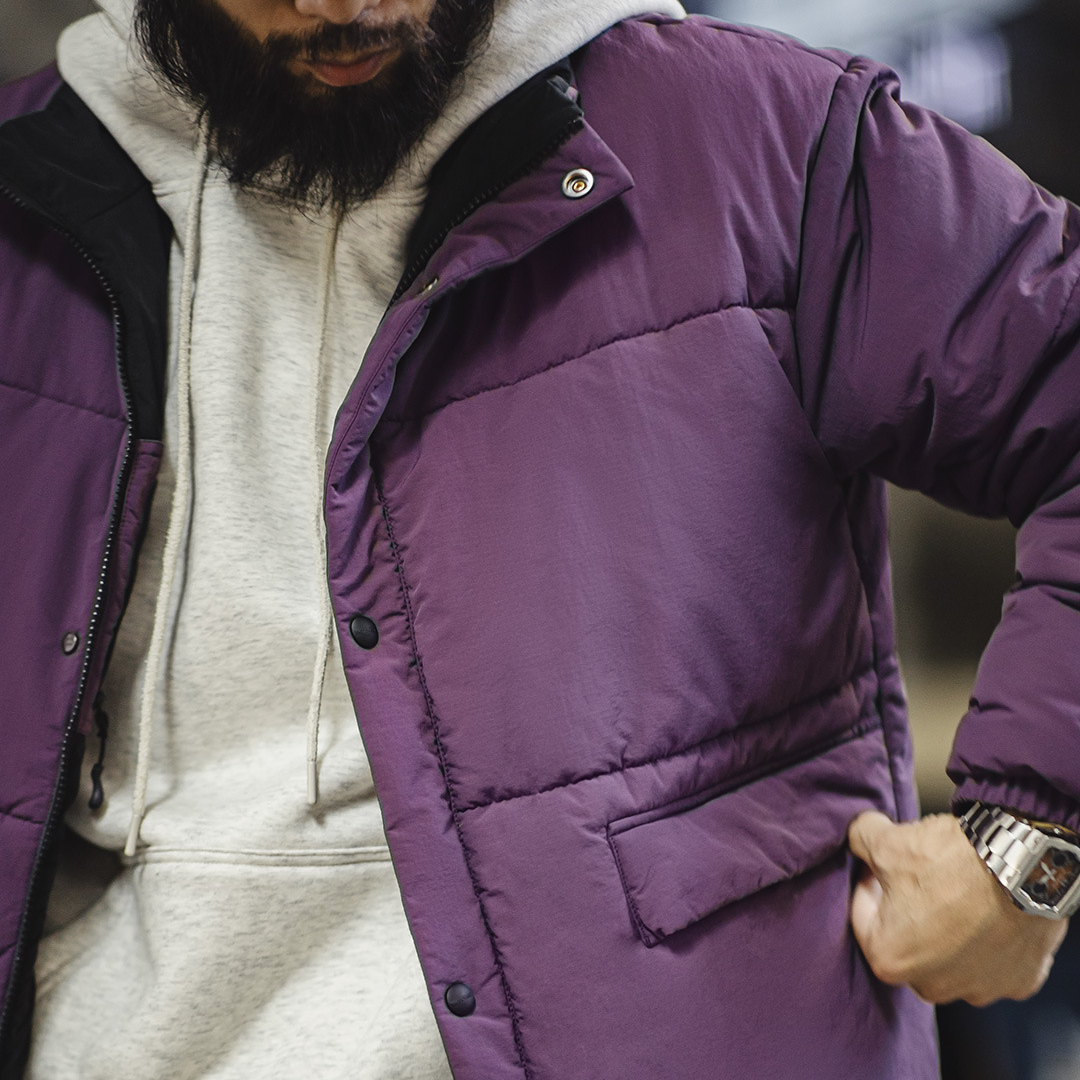 美式雙面穿保暖夾克山系加厚保暖棉服短款立領外套男秋冬