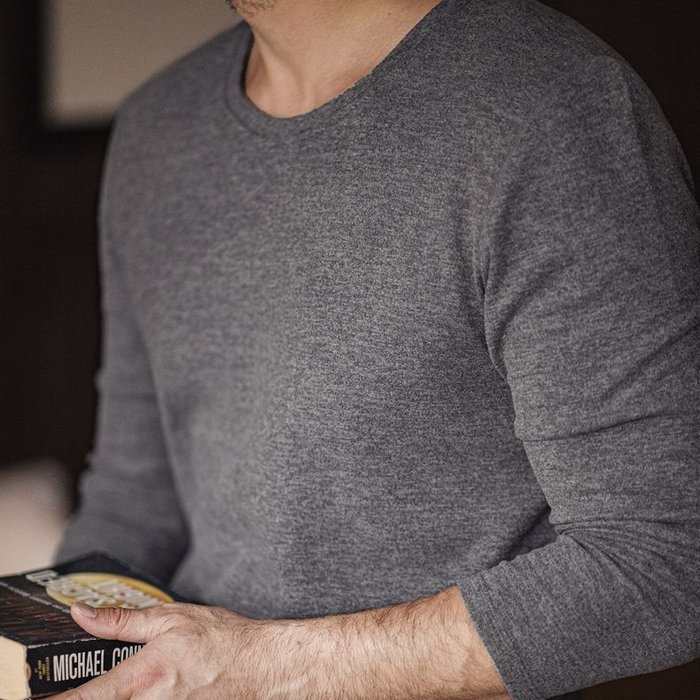 “燃元素”保暖內衣套裝花紗雙面磨絨打底衫秋衣褲男冬